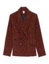 Ines De La Fressange Blazer Maurice Imprimé Rouille