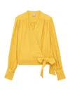 Ines De La Fressange Blouse Coupe Ample En Crêpe Elena Jaune