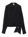 Ines De La Fressange Blouse Coupe Ample En Crêpe Elena Noire