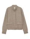Ines De La Fressange Blouson Dino Marron Écru