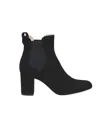 Ines De La Fressange Bottines À Talons Noire En Daim