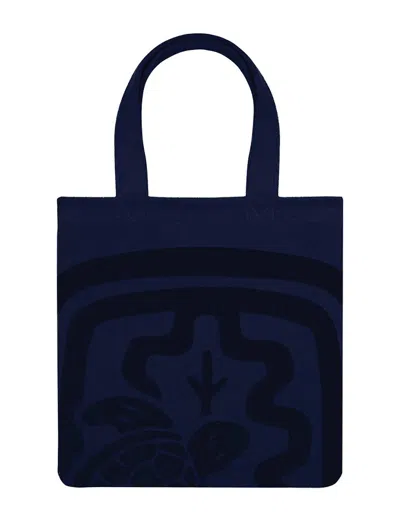 Ines De La Fressange Boudoir, Sac Cabas En Éponge, Ines X Vilebrequin, Bleu Navy In Blue