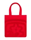 Ines De La Fressange Boudoir, Sac Cabas En Éponge, Ines X Vilebrequin, Rouge Coquelicot In Red