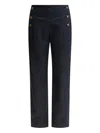 Ines De La Fressange High-waisted Wide-leg Trousers In Blue