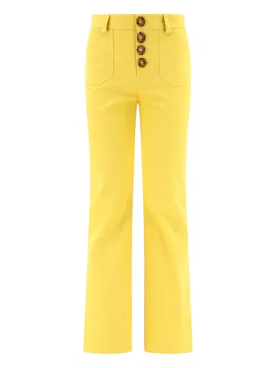 INES DE LA FRESSANGE BUTTON-FRONT TROUSERS