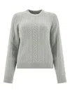 Ines De La Fressange Cable-knit Ribbed Sweater