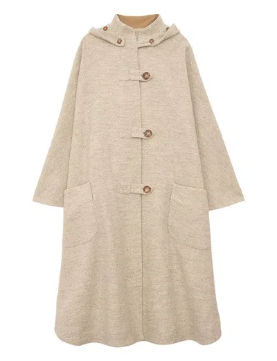 Ines De La Fressange Cape Ruppert Laine Beige/écru