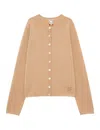Ines De La Fressange Cardigan Cesaria Camel Laine Et Cachemire