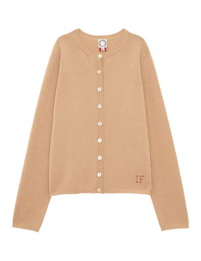 Ines De La Fressange Cardigan Cesaria Beige Laine Et Cachemire