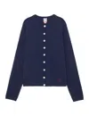 Ines De La Fressange Cardigan Cesaria Bleu Marine Laine Et Cachemire