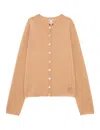 Ines De La Fressange Cardigan Cesaria Camel Laine Et Cachemire