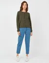 Ines De La Fressange Cardigan Cesaria Kaki Laine Et Cachemire