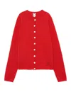Ines De La Fressange Cardigan Cesaria Rouge Laine Et Cachemire