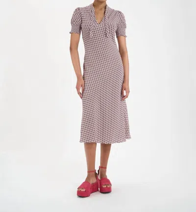 Ines De La Fressange Cerise Midi Dress In Oakleef Multicolor