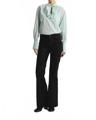 Ines De La Fressange Charlotte Embroidered Pants In Black