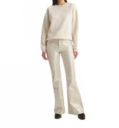 Ines De La Fressange Charlotte Flare Pant In Silver In Neutral