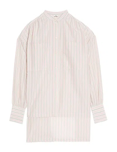 Ines De La Fressange Chemise Adamo Écrue À Rayures In Sand