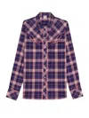 Ines De La Fressange Chemise Brenda Coton Violet In Multi