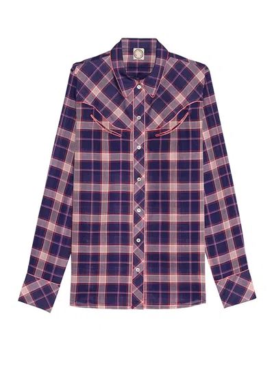 Ines De La Fressange Chemise Brenda Coton Violet