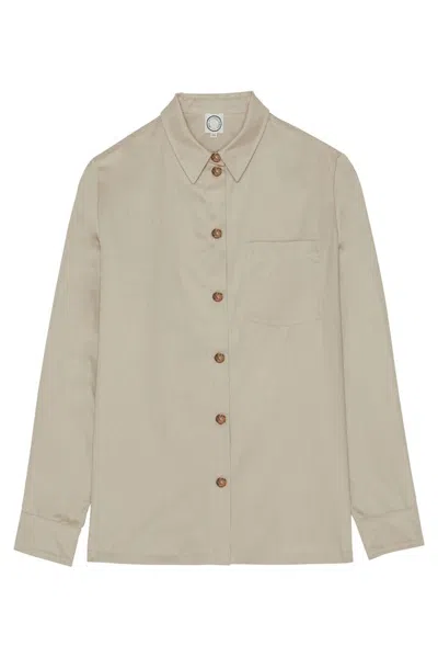 Ines De La Fressange Chemise Cassia En Lin Et Viscose  Dorée