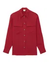 Ines De La Fressange Chemise Chandler En Lin Framboise