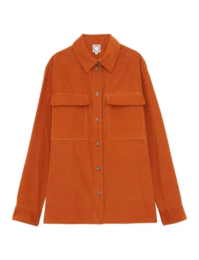 Ines De La Fressange Chemise Chandler Orange Velours
