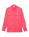 Ines De La Fressange Chemise Chandler Rose In Red