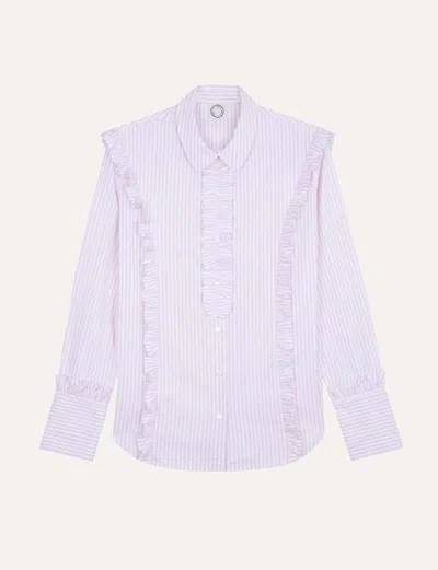 Ines De La Fressange Chemise Lucina En Coton Rose Pâle