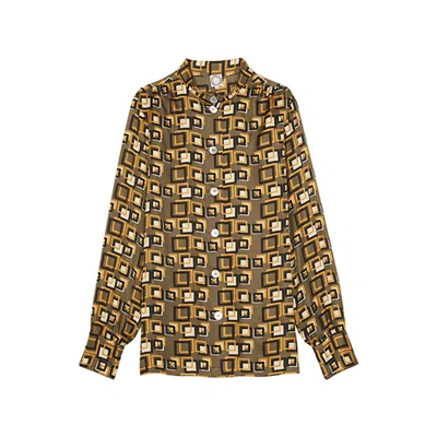 Ines De La Fressange Chemise Marie Sophie Imprimé Kaki