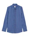 Ines De La Fressange Chemise Martin Bleue À Carreaux