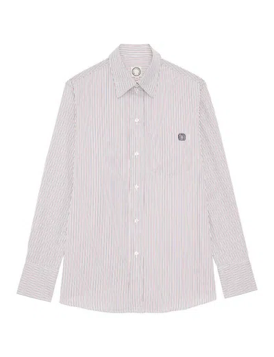 Ines De La Fressange Chemise Maureen Bleu-blanc-rouge In White