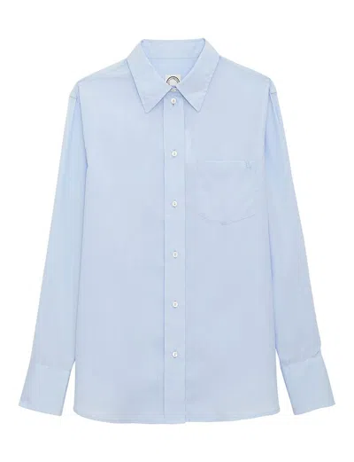Ines De La Fressange Chemise Maureen Coton Bleu Clair