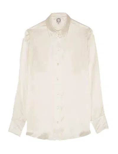 Ines De La Fressange Chemise Maureen Écrue En Soie In White