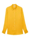 Ines De La Fressange Chemise Maureen Jaune Bouton D'or En Satin