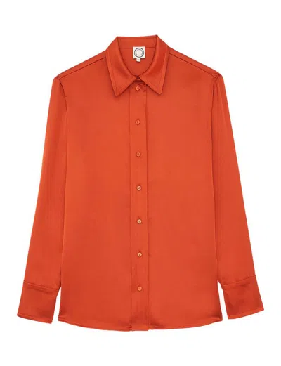 Ines De La Fressange Chemise Maureen Orange Brûlé