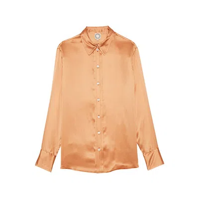 Ines De La Fressange Chemise Maureen Pêche Satinée