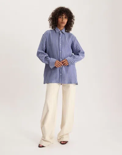 Ines De La Fressange Chemise Nova En Coton In Blue
