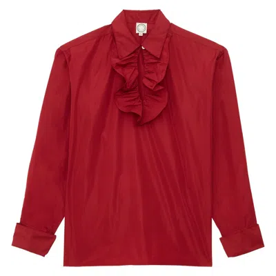 Ines De La Fressange Chemise Ortiz Fluide In Red