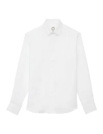 Ines De La Fressange Chemise Pour Homme Olivier Blanche En Lin In White