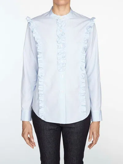 Ines De La Fressange Chemise Prairy En Coton Bleu