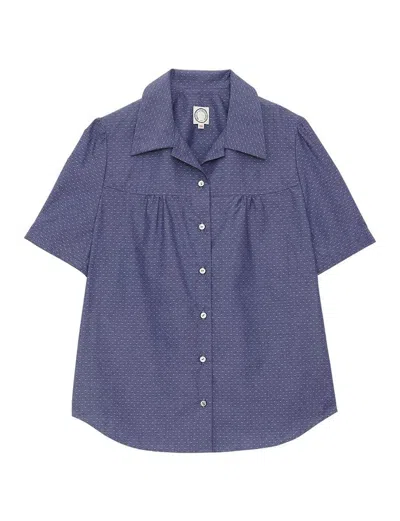 Ines De La Fressange Chemisier Constance Bleu