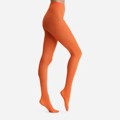 Ines De La Fressange Collant Opaque Dim X  In Orange