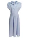 Ines De La Fressange Light Blue Cotton Dress In Blue