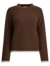 Ines De La Fressange Mohair Round Neck Knitwear In Brown