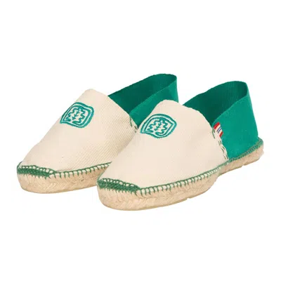 Ines De La Fressange Espadrille Francine Verte Et Écrue