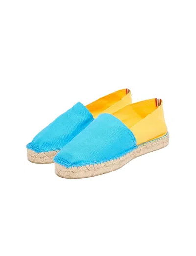 Ines De La Fressange Espadrilles Aglae Turquoise-jaune In Blue