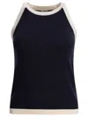 Ines De La Fressange Fitted Cotton-silk Blend Top In Black