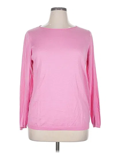 Pre-owned Ines De La Fressange For Uniqlo 3/4 Sleeve T-shirt In Pink