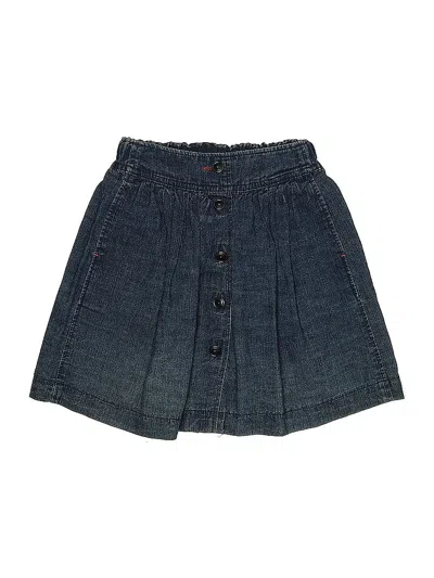 Pre-owned Ines De La Fressange For Uniqlo Kids' Denim Skirt In Blue