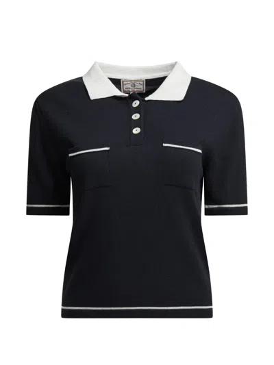 Ines De La Fressange Polo Fran En Coton In Blue